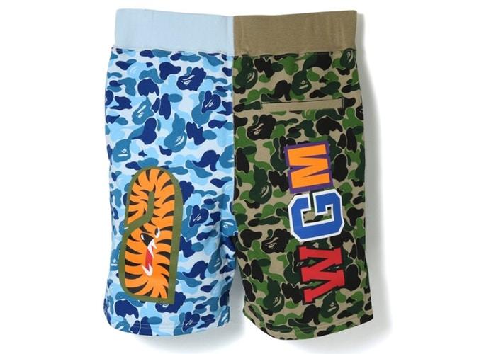BAPE-ABC-Split-Shark-Shorts-Green-Blue-1