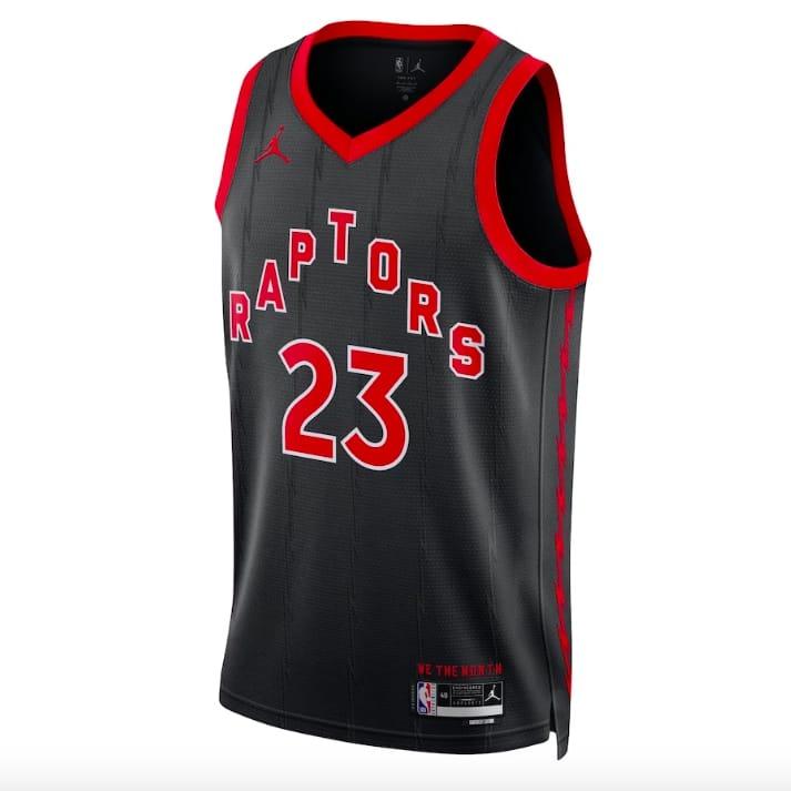 Баскетбольная джерси 2022-23 Toronto Raptors #23 Fred VanVleet  Swingman Statement Black Jersey