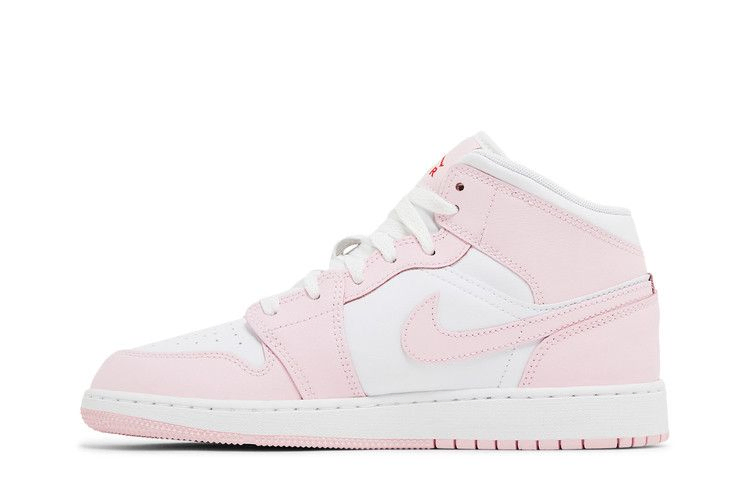 Кроссовки Air Jordan 1 Mid GS 'Pink Foam Fire Red'