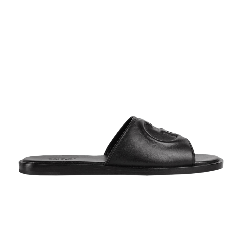Сандалии Gucci Slide Sandal 'Interlocking G - Black'