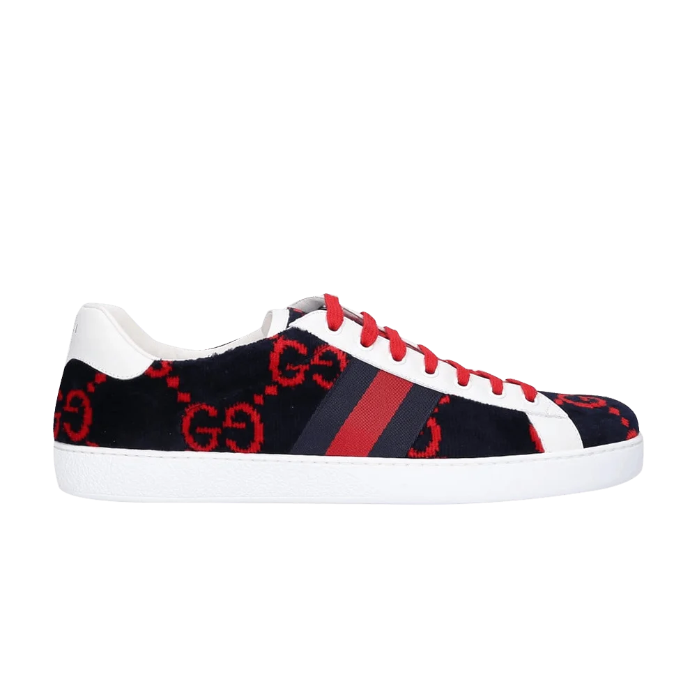 Krossovki-Gucci-Ace-GG-Low-Blue-Red