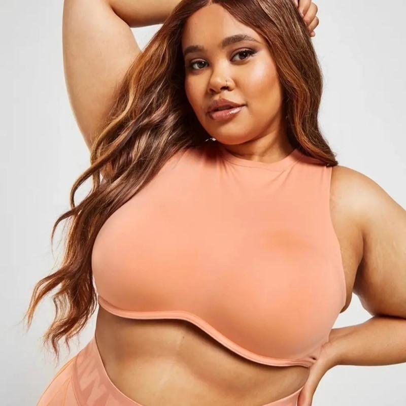 Спортивный топ adidas Ivy Park Mesh Crop Top (Plus Size) Ambient Blush