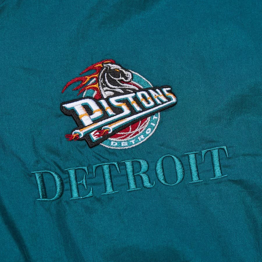 Анорак Mitchell & Ness Teal Detroit Pistons Team OG 3.0 Anorak Quarter-Zip Jacket