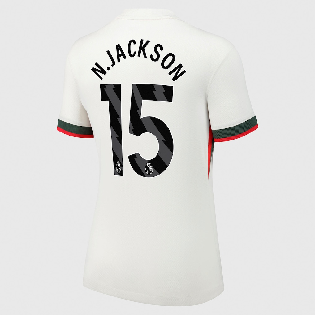 Женское футбольное джерси Chelsea Nike Away Stadium Shirt 2025-26 - N.Jackson 15