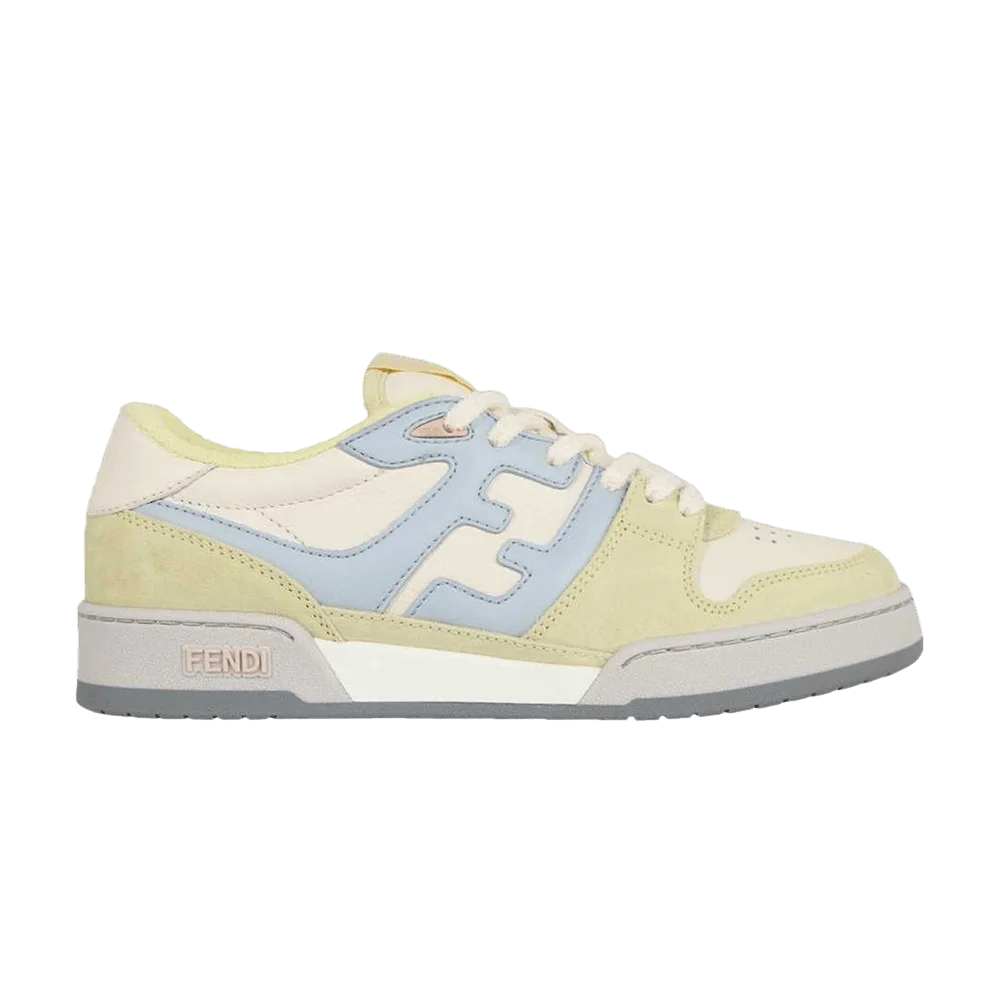 Krossovki-Fendi-Wmns-FF-Mixed-Leather-Low-Yellow