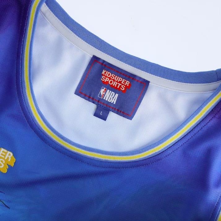 Баскетбольная джерси Miami Heat NBA & KidSuper Studios by Fanatics Hometown Blue Jersey