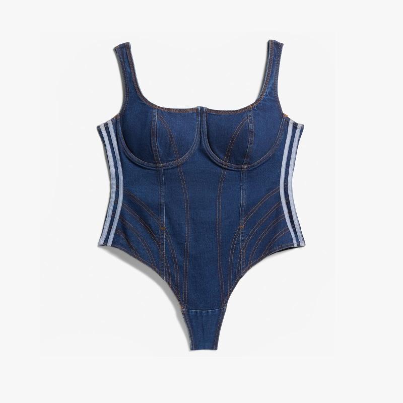 Боди adidas Ivy Park Denim Bodysuit (Plus Size) Dark Denim