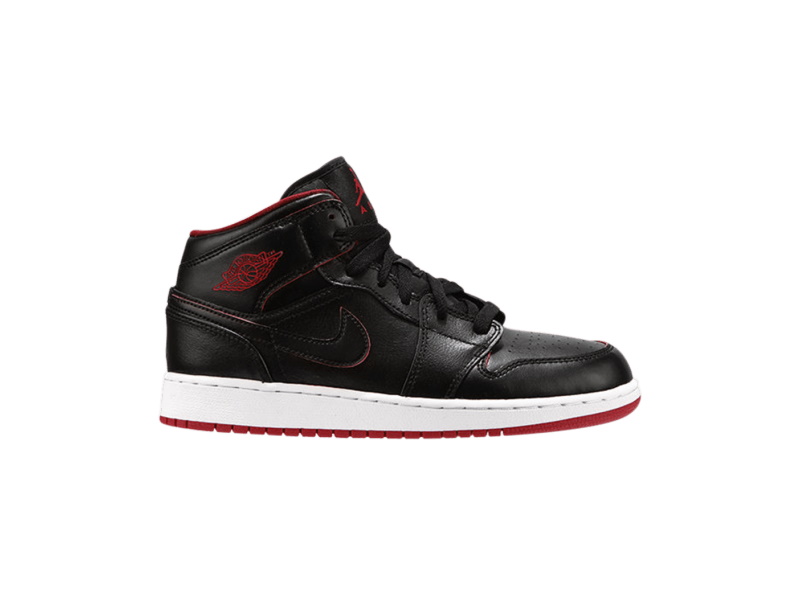 Air-Jordan-1-Retro-Mid-GS-Black-Gym-Red