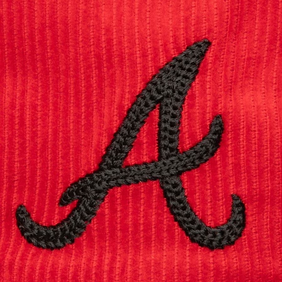 Бейсболка Mitchell & Ness Red Atlanta Braves Corduroy Snapback Hat