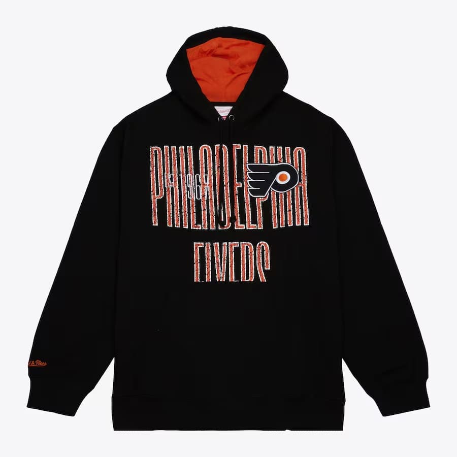Худи Mitchell & Ness Black Philadelphia Flyers Team OG Fleece Pullover Hoodie