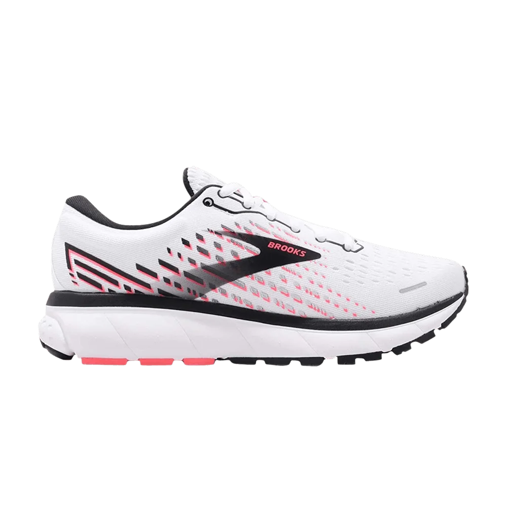 Krossovki-Brooks-Wmns-Ghost-13-Wide-White-Black-Red