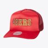 Mitchell-Ness-Scarlet-San-Francisco-49ers-Satin-Snapback-Trucker-Hat-100x100