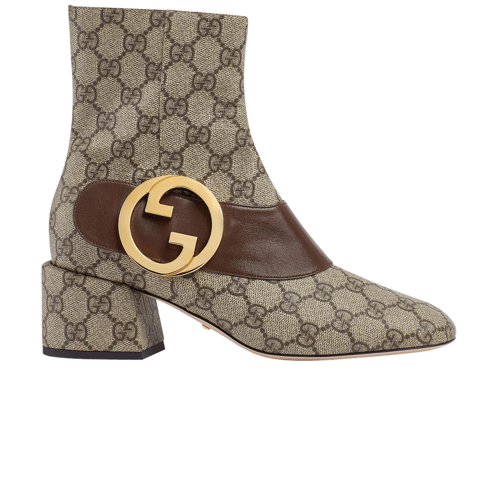 Кроссовки Gucci Wmns Blondie Ankle Boot 'GG Canvas - Beige'