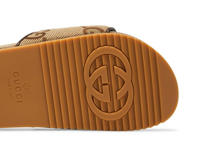Сандалии Gucci GG Canvas Slide Sandal 'Camel Monogram'