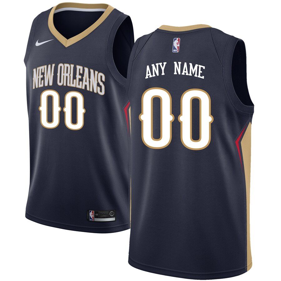 Баскетбольная джерси 2019-20 New Orleans Pelicans Swingman Custom Navy Icon Edition