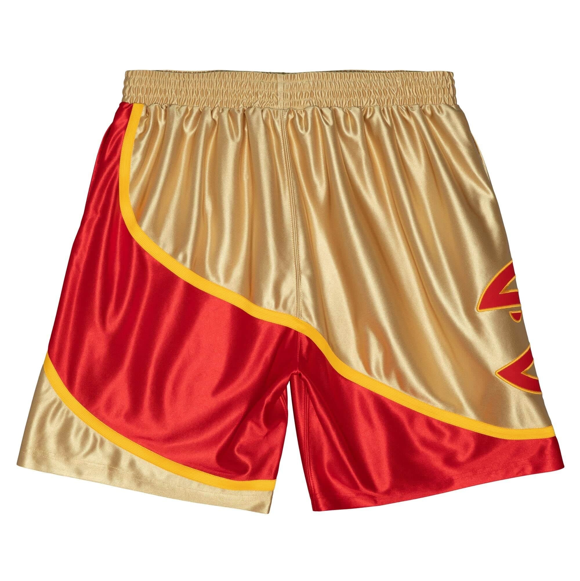 Спортивные шорты Mitchell & Ness 75th Anniversary Gold Swingman Atlanta Hawks 1996-97 Shorts