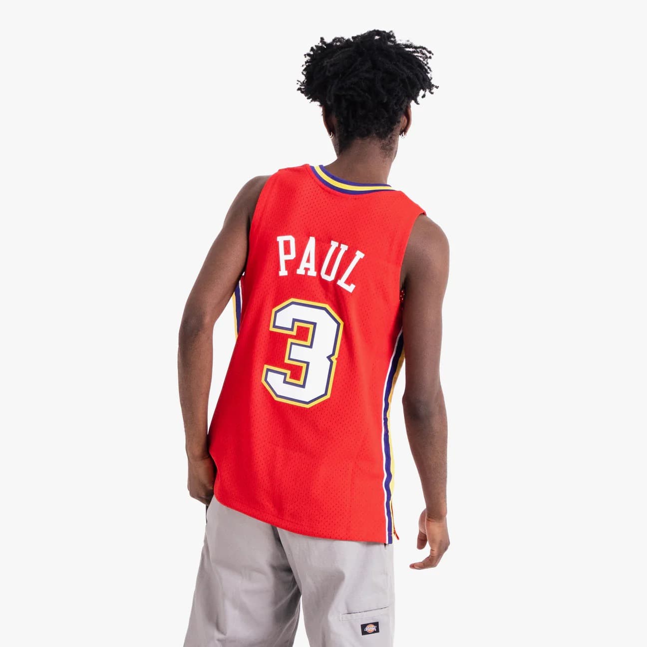 Баскетбольная джерси 2006-07 OKC Hornets Chris Paul #3 Swingman Hardwood Classics Red Jersey