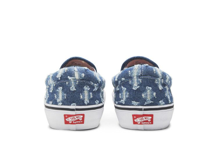Кроссовки Supreme x Vans Slip-On 'Blue Hole Punch Denim'