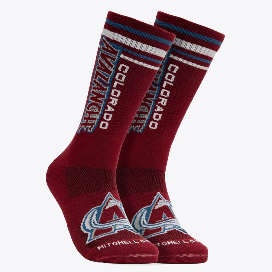 Спортивные носки Mitchell & Ness Colorado Avalanche Power Play Crew Socks