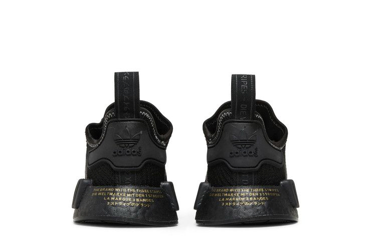 Кроссовки Adidas NMD_R1 'Black Gold Metallic'