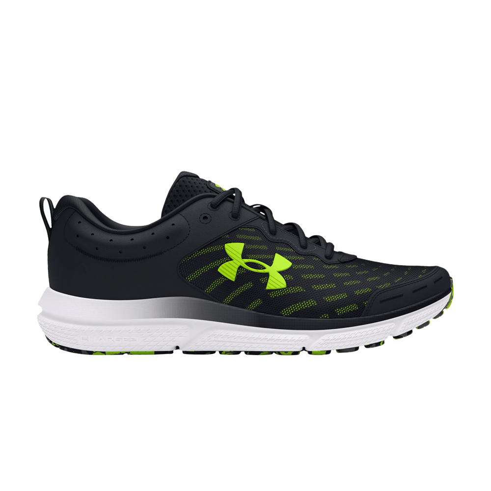 Кроссовки Under Armour Charged Assert 10 4E Wide 'Black High Vis Yellow'