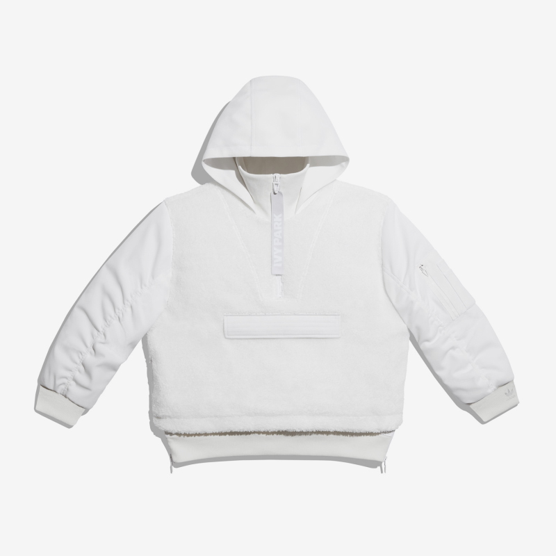 Куртка adidas Ivy Park 1/2 Zip Sherpa Layered Jacket (All Gender) Core White