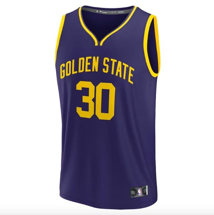 Баскетбольная джерси 2022-23 Golden State Warriors #30 Stephen Curry Fast Break Statement Navy Jersey
