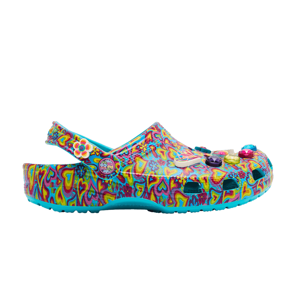 Кроссовки Crocs Lisa Frank x Classic Clog Kids 'Digital Aqua Multi Hearts'