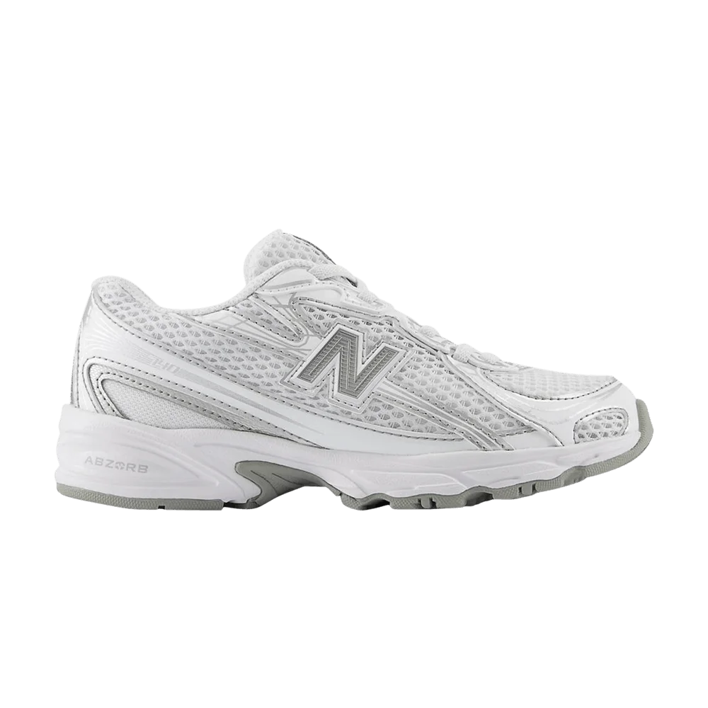 Кроссовки New Balance 740 Bungee Lace Little Kid 'White Silver'