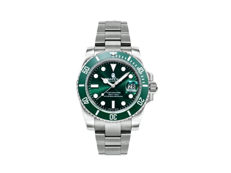 Наручные часы BAPE A Bathing Ape Type 1 Bapex Watch Silver/Green