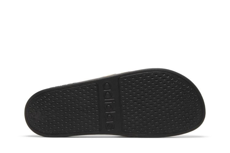 adidas Adilette Aqua Slides 'Black Gold Metallic'