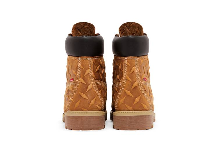 Supreme x Timberland 6 Inch Premium Waterproof Boot 'Embossed Diamond Plate - Wheat'