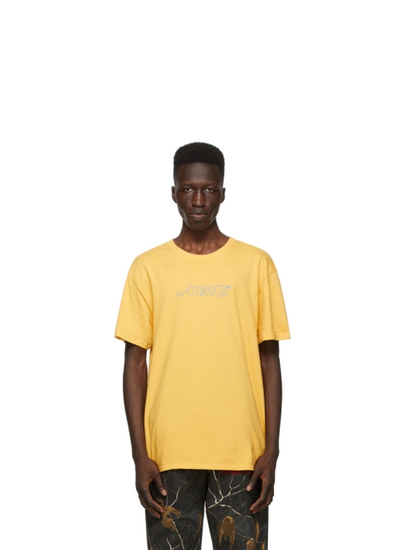 Футболка Awake Classic Outline Logo T-shirt Mustard