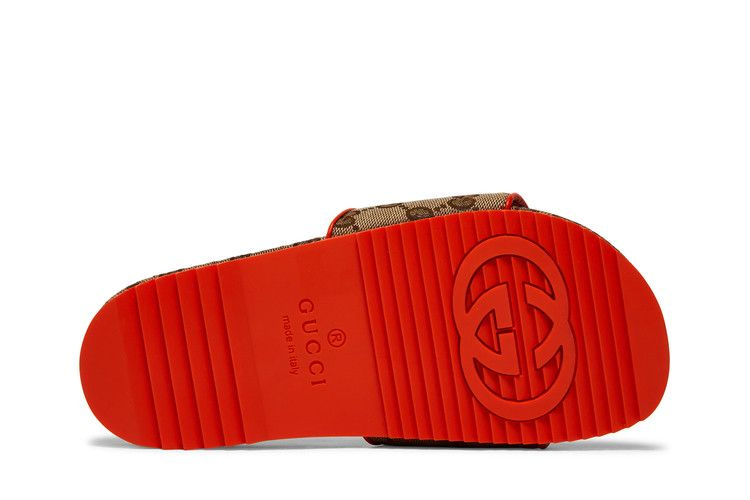 Кроссовки The North Face x Gucci Wmns Slide 'Beige Orange Monogram'