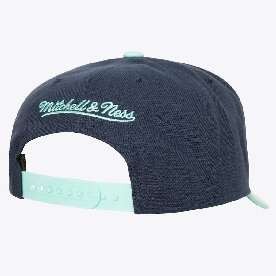 Бейсболка Mitchell & Ness Navy Seattle Kraken Boom Text Pro Snapback Hat