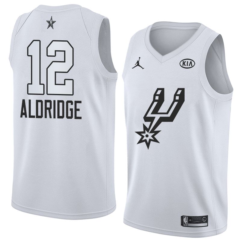 Баскетбольная джерси 2018 All-Star Spurs LaMarcus Aldridge #12 White Swingman Jersey