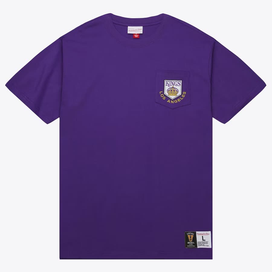Футболка Mitchell & Ness Purple Los Angeles Kings Premium Pocket T-Shirt