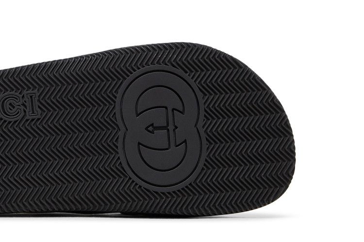 Кроссовки Gucci Wmns Slide Web Stripe 'Black'