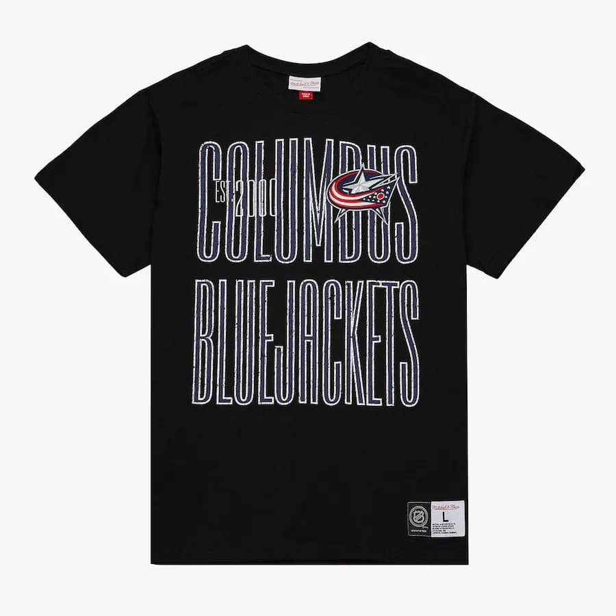 Футболка Mitchell & Ness Black Columbus Blue Jackets Team OG Premium T-Shirt