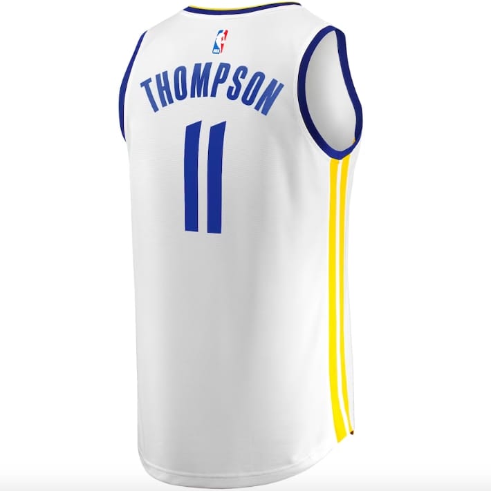 Баскетбольная джерси 2022-23 Golden State Warriors #11 Klay Thompson Fast Break Association White Jersey