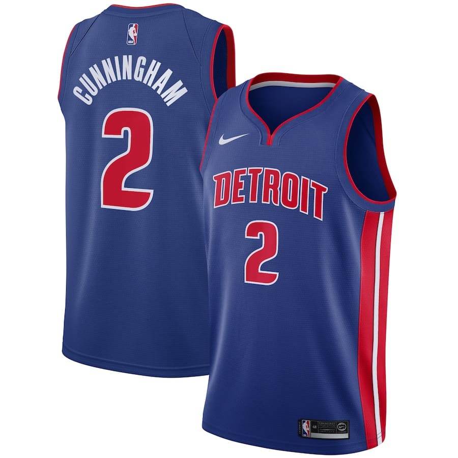 Баскетбольная джерси 2021-22 Detroit Pistons #2 Cade Cunningham Swingman Jersey – Blue