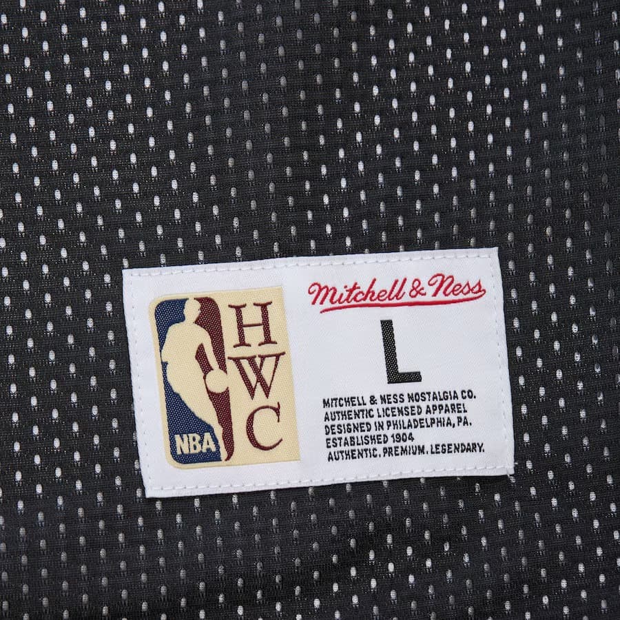Майка Mitchell & Ness Black Philadelphia 76ers Vintage Logo Mesh Practice Tank Top