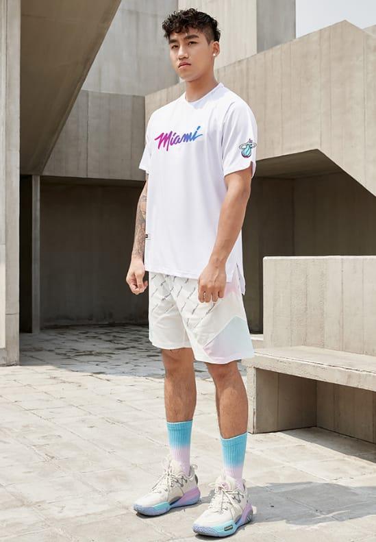 Футболка Ehot Miami Neon Gradient White T-Shirt
