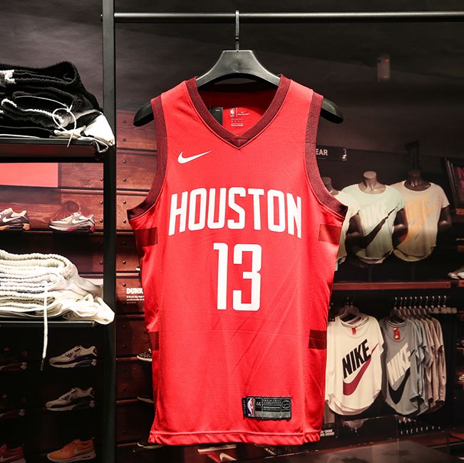 Баскетбольная джерси 2018-19 James Harden Rockets #13 Earned Red