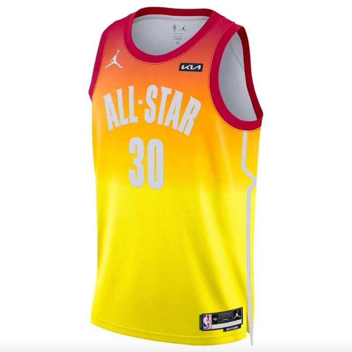 Баскетбольная джерси 2023 NBA All-Star Game Stephen Curry #30 Jordan Brand  Swingman Orange Jersey
