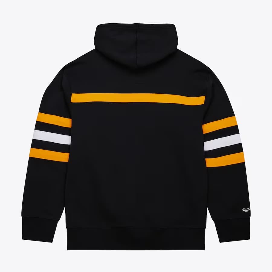 Худи Mitchell & Ness Black Boston Bruins Head Coach Fleece Pullover Hoodie