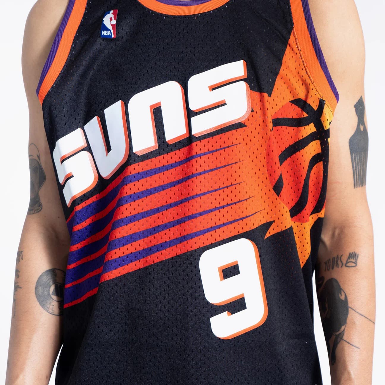 Баскетбольная джерси 1994-95 Phoenix Suns Dan Majerle #9 Swingman Hardwood Classics Black Jersey