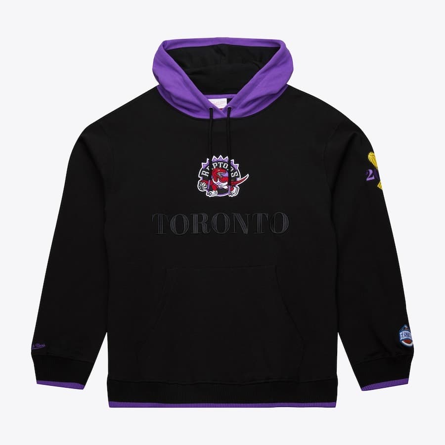 Худи Mitchell & Ness Black Toronto Raptors Team OG 3.0 Vintage Fleece Pullover Hoodie