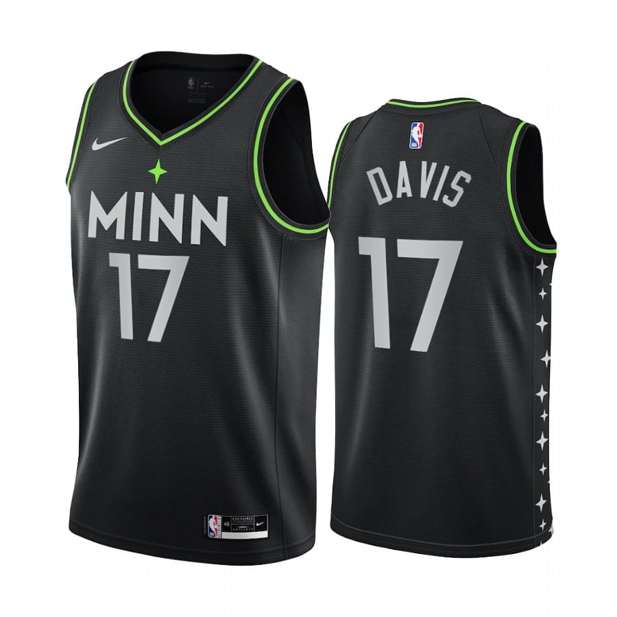 Баскетбольная джерси 2020-21 Minnesota Timberwolves #17 Ed Davis City Edition Black Swingman Jersey