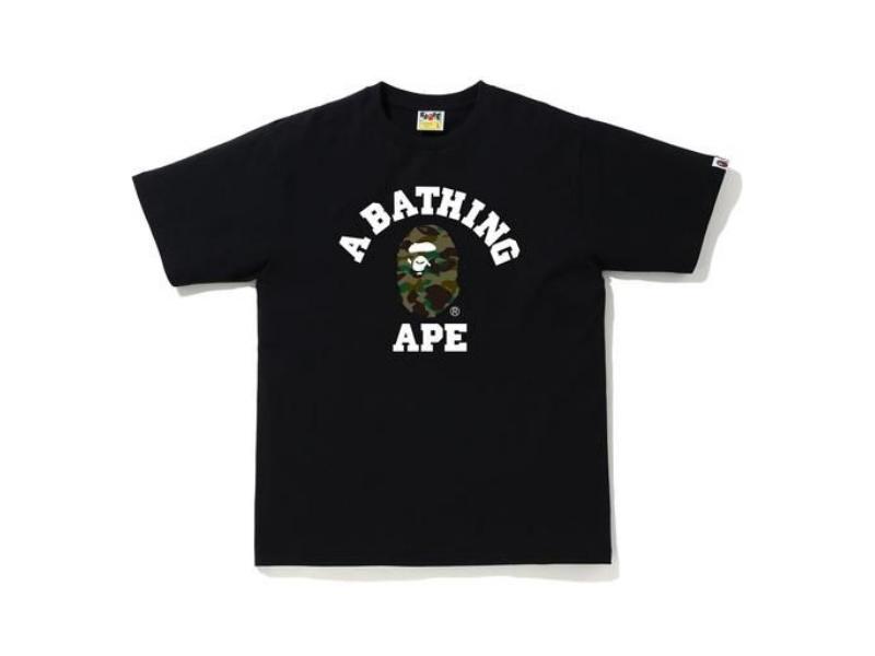 Футболка BAPE 1st Camo College T-Shirt (SS20) Black/Green
